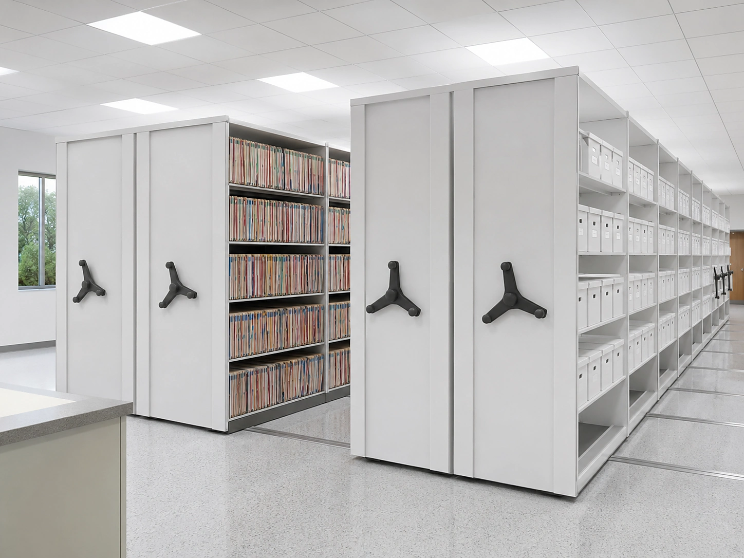 Hospital archive cabinets for medical records and department files